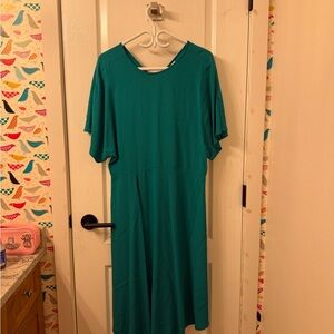 Legit asymmetrical dress in teal
